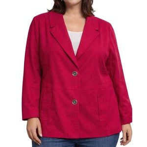 Rafaella Women's Fuchsia Blazer Plus size blazer 3x jacket for women